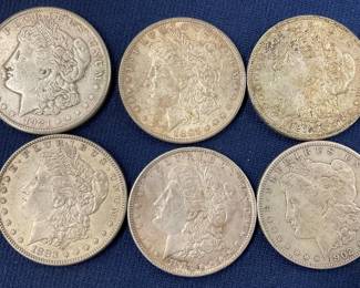 LATE 1800'S MORGAN SILVER DOLLARAS