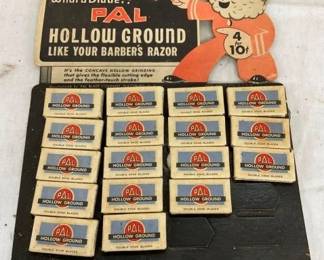 OLD STOCK PAL RAZOR CARDBOARD