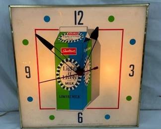 SEALTEST LIGHT-LIVELY LIGHTED CLOCK