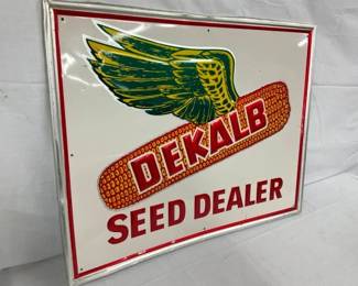 EMB. DEKALB SEED DEALER SIGN