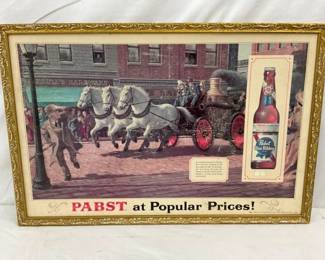 FRAMED PABST BLUE RIBBON SIGN