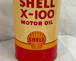 SHELL X-100 MOTOR OIL CAN