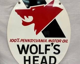 DST WOLF'S HEAD OVAL SIGN