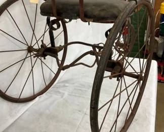 UNUSUAL VINTAGE VELOCIPEDE TRIKE