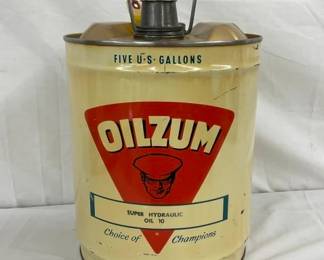 5G. OILZUM SUPER HYDRAULIC OIL CAN