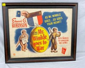 1944 MR. WINKLE GOES TO WAR POSTER 