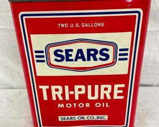 2G. SEARS TRI PURE MOTOR OIL CAN