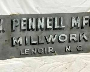 RW PENNELL MFG MILLWORK SIGN