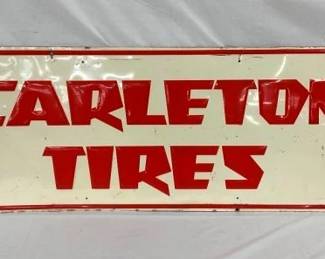 EMB. CARLETON TIRES SIGN