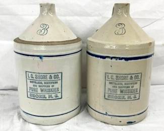 3G. I.C SHORE & CO. STONEWARE JUGS