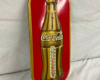 SIDE VIEW CHRISTMAS COKE THERM. W/TUBE