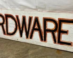 WOODEN HARDWARE SIGN
