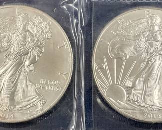 2014 SILVER AMERICAN EAGLES