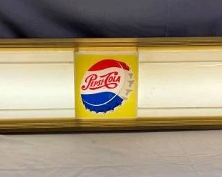 49X12 LIGHTED PEPSI COLA SIGN 