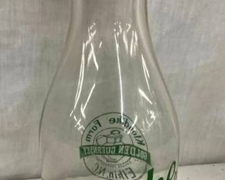 QT. KLONDIKE ELKIN NC MILK BOTTLE