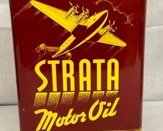 2G. STRATA MOTOR OIL CAN W/ PLANE
