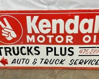 EMB. KENDALL MOTOR OIL SIGN