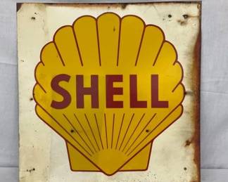 SHELL METAL SIGN