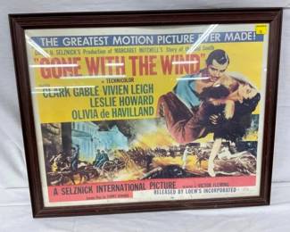 1954 GONE W/THE WIND MOVIE POSTER 