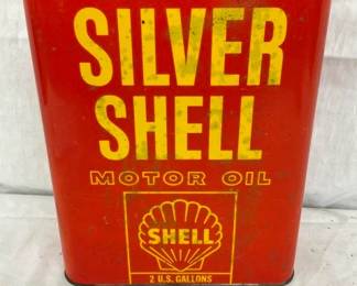2G. SILVER SHELL OIL CAN