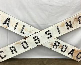 6FT. RR CROSSING SIGN W/ CAT EYES