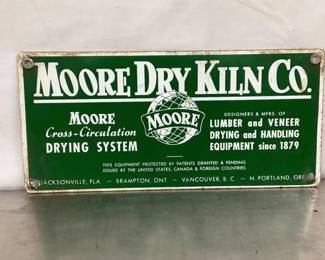 PORC. MOORE DRY KILN CO. SIGN