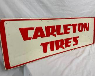 EMB. CARLETON TIRES SIGN