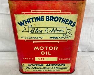 2G. WHITING BROS. MOTOR OIL CAN
