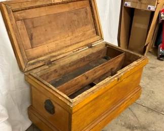 EARLY WOODEN TOOL CHEST