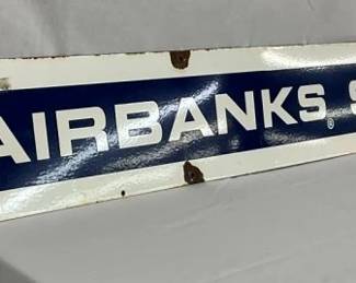 CLOSE UP VIEW PORC. FAIRBANKS SIGN