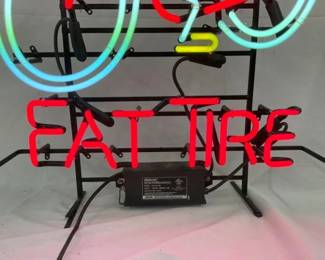 CLOSEUP VIEW NEON SIGN