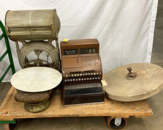 GRINDING WHEEL, REGISTER, SCALES