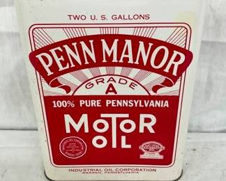2G. PENN MANOR MOTOR OIL CAN