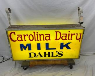 SIDE 2 LIGHTUP CAROLINA DAIRY SIGN