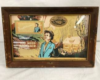 RARE 1920'S AETNA INSURANCE LIGHTUP SIGN