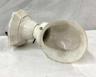 EARLY MILKGLASS PORC. BASE VINTAGE LIGHT