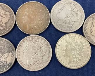 LATE 1800'S MORGAN SILVER DOLLARAS