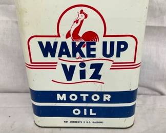 2G. WAKE UP VIZ OIL CAN W/ ROOSTER