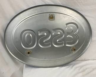 BACK VIEW EMB. PLASTIC ESSO SIGN
