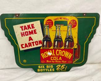 ROYAL CROWN COLA SWINGER SIGN