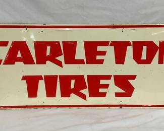 EMB. CARLETON TIRES SIGN