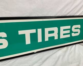 NOS EMB. GATES TIRES SIGN