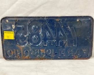 1955 OH FARM TRUCK TAG