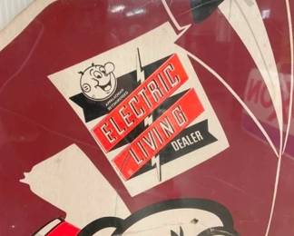 REDDY KILOWATT DIECUT CB SIGN