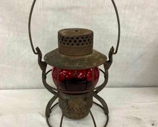 B&ORR RED GLOBE LANTERN W/ BURNER
