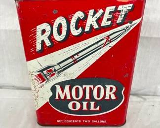 2G. ROCKET MOTOR OIL CAN W/ ROCKET