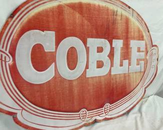CLOSE UP VIEW EMB. COBLE SIGN