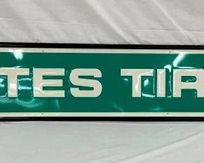 EMB. GATES TIRES SIGN