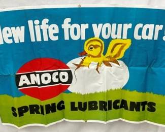 OLD STOCK AMOCO BANNER W/CHICK