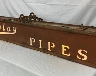 END VIEW LIGHTED SIGN W/8IN. CAN 